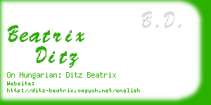 beatrix ditz business card